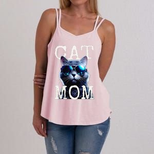 Cat Mom Mother House Cats Mommy Mum Mothers Day Cat Women's Strappy Tank