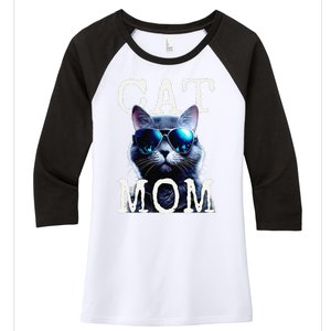 Cat Mom Mother House Cats Mommy Mum Mothers Day Cat Women's Tri-Blend 3/4-Sleeve Raglan Shirt