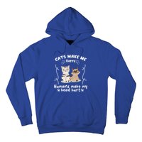 Cats Make Me Happy Hu Make My Head Hurt Classic Gift Hoodie