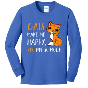 Cats Make Me Happy You Not So Much Kids Long Sleeve Shirt