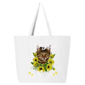 Cat Mom MotherS Day Gifts Sunflower Bengal Mom 25L Jumbo Tote