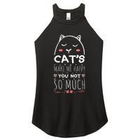 Cats Make Me Happy You Not So Much Women's Perfect Tri Rocker Tank