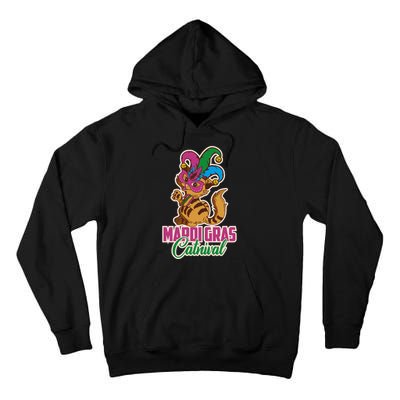 Cat Meow Mardi Gras Catnival Funny Mardi Gras Tall Hoodie