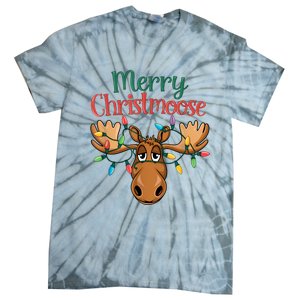 Christmas Moose Merry Christmoose Tie-Dye T-Shirt