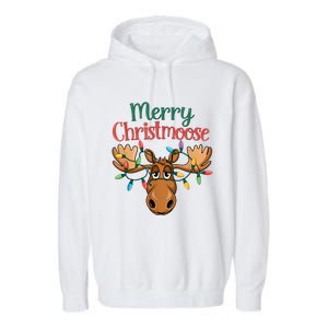 Christmas Moose Merry Christmoose Garment-Dyed Fleece Hoodie