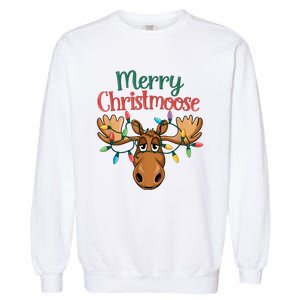 Christmas Moose Merry Christmoose Garment-Dyed Sweatshirt