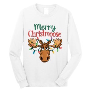 Christmas Moose Merry Christmoose Long Sleeve Shirt