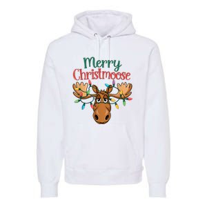 Christmas Moose Merry Christmoose Premium Hoodie