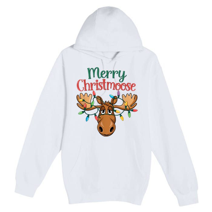 Christmas Moose Merry Christmoose Premium Pullover Hoodie