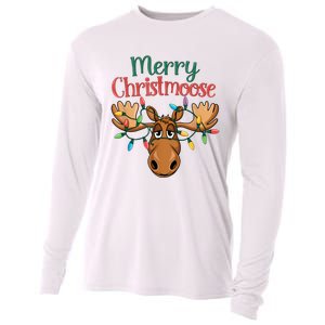 Christmas Moose Merry Christmoose Cooling Performance Long Sleeve Crew