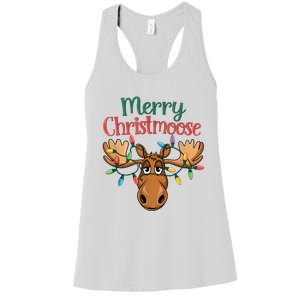 Christmas Moose Merry Christmoose Women's Racerback Tank