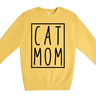 Cat Mom Mothers Day Cat Mother Premium Crewneck Sweatshirt