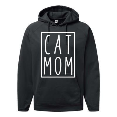 Cat Mom Mothers Day Cat Mother Performance Fleece Hoodie