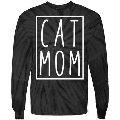 Cat Mom Mothers Day Cat Mother Tie-Dye Long Sleeve Shirt