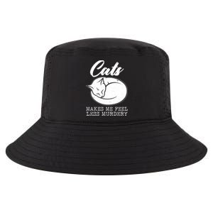 Cats Makes Me Feel Less Murdery Cool Comfort Performance Bucket Hat