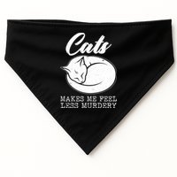 Cats Makes Me Feel Less Murdery USA-Made Doggie Bandana