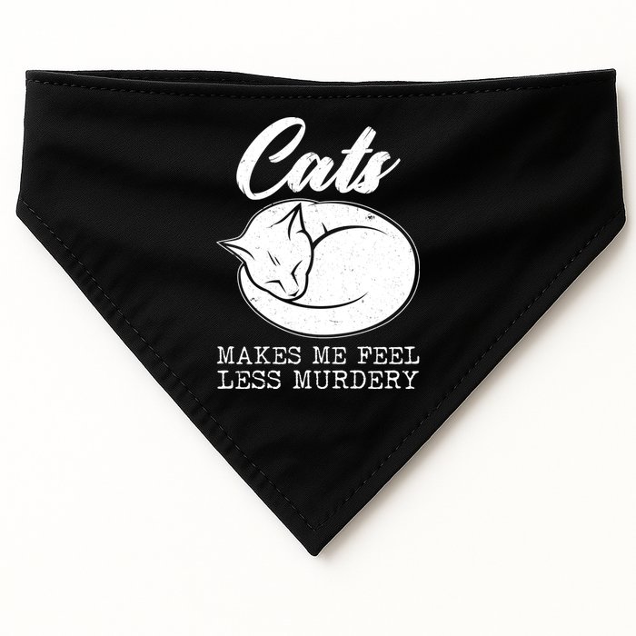Cats Makes Me Feel Less Murdery USA-Made Doggie Bandana