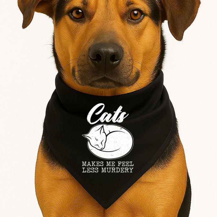 Cats Makes Me Feel Less Murdery USA-Made Doggie Bandana