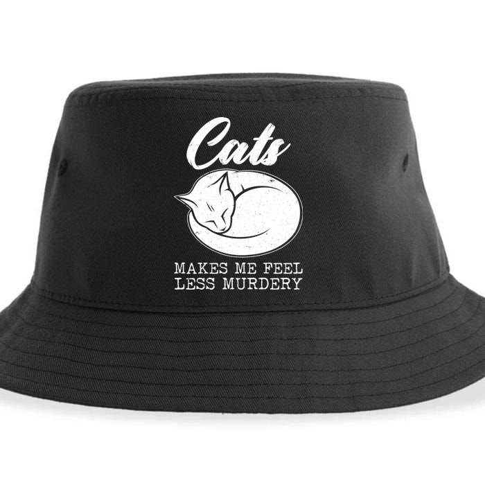 Cats Makes Me Feel Less Murdery Sustainable Bucket Hat