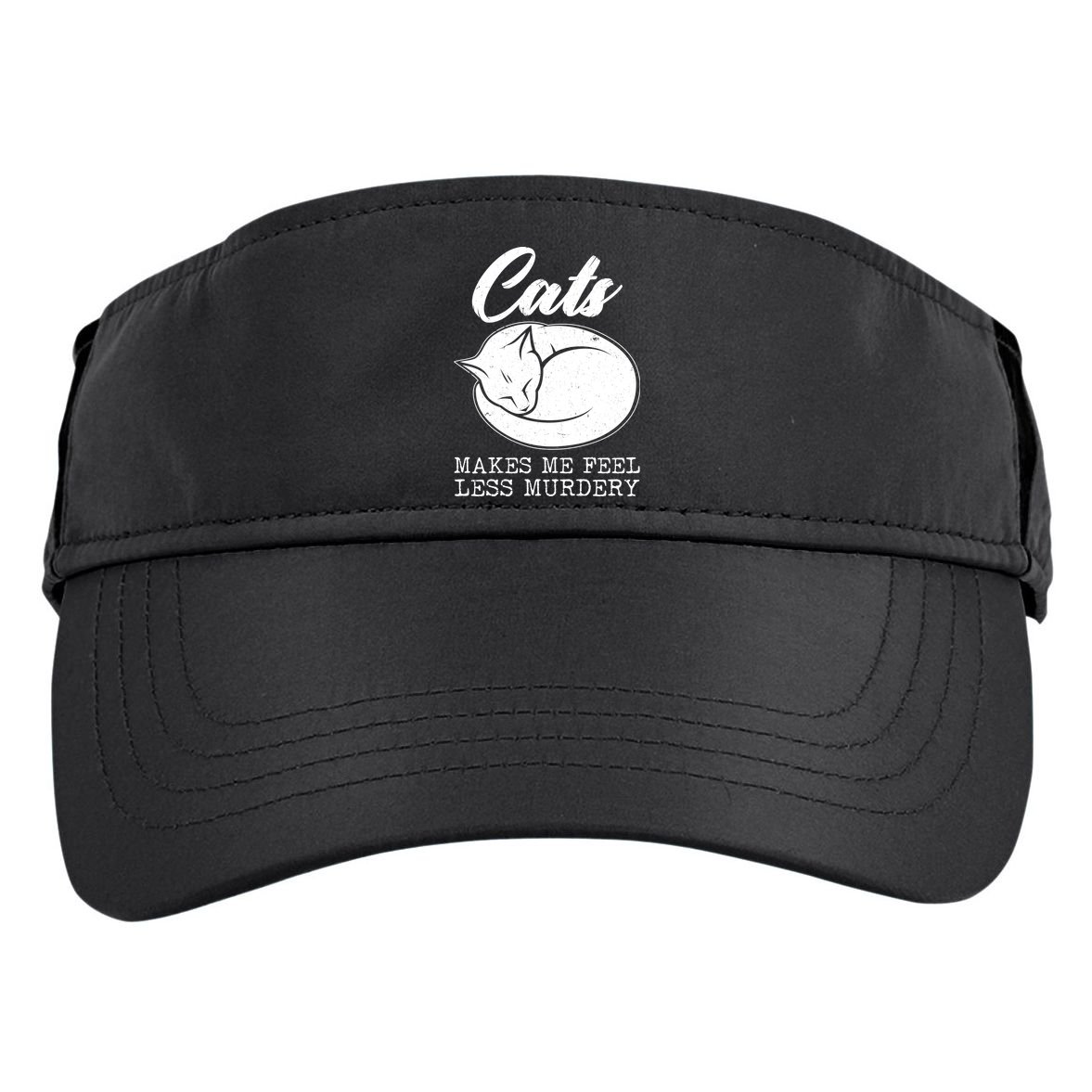 Cats Makes Me Feel Less Murdery Adult Drive Performance Visor