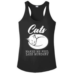 Cats Makes Me Feel Less Murdery Ladies PosiCharge Competitor Racerback Tank