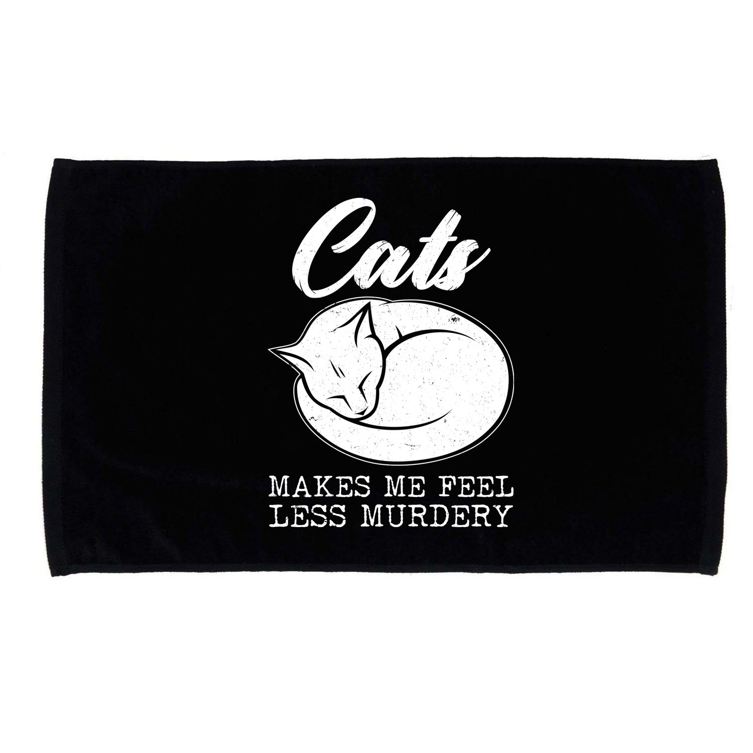 Cats Makes Me Feel Less Murdery Microfiber Hand Towel