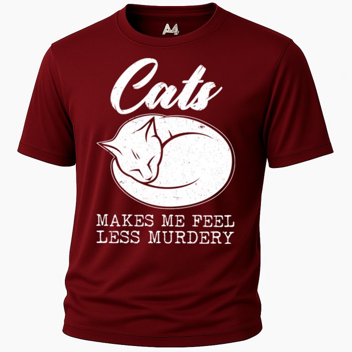 Cats Makes Me Feel Less Murdery Cooling Performance Crew T-Shirt