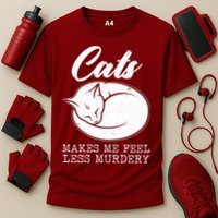 Cats Makes Me Feel Less Murdery Cooling Performance Crew T-Shirt