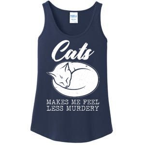 Cats Makes Me Feel Less Murdery Ladies Essential Tank