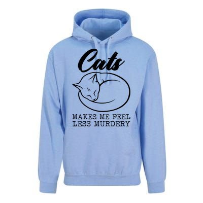 Cats Makes Me Feel Less Murdery Unisex Surf Hoodie