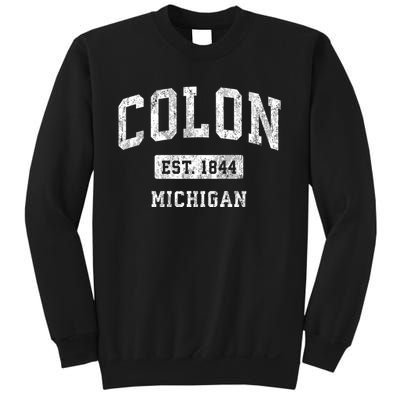 Colon Michigan Mi Vintage Athletic Sports Sweatshirt