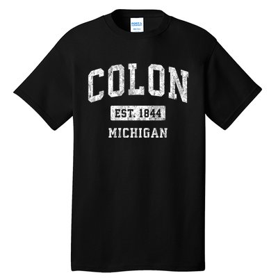 Colon Michigan Mi Vintage Athletic Sports Tall T-Shirt