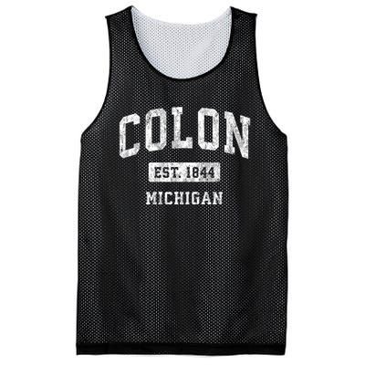 Colon Michigan Mi Vintage Athletic Sports Mesh Reversible Basketball Jersey Tank