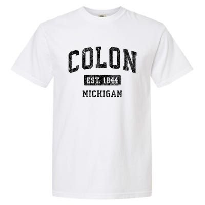 Colon Michigan Mi Vintage Athletic Sports Garment-Dyed Heavyweight T-Shirt