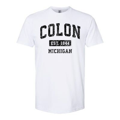 Colon Michigan Mi Vintage Athletic Sports Softstyle CVC T-Shirt