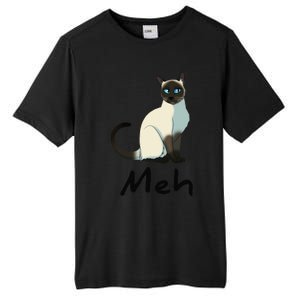 Cat Meh Meow Funny Siamese Cat Lovers Gift Tall Fusion ChromaSoft Performance T-Shirt