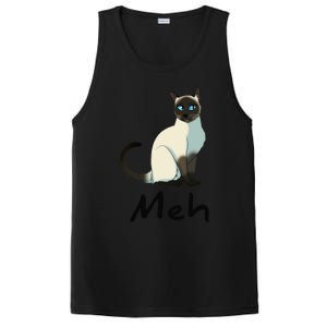 Cat Meh Meow Funny Siamese Cat Lovers Gift PosiCharge Competitor Tank