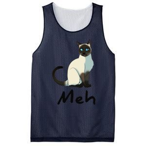 Cat Meh Meow Funny Siamese Cat Lovers Gift Mesh Reversible Basketball Jersey Tank