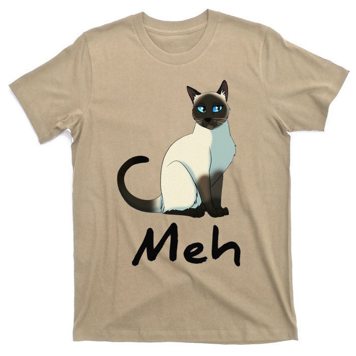 Cat Meh Meow Funny Siamese Cat Lovers Gift T-Shirt