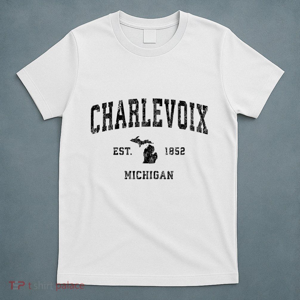 Charlevoix Michigan Mi Vintage Athletic Sports Design Sweatshirt T-Shirt
