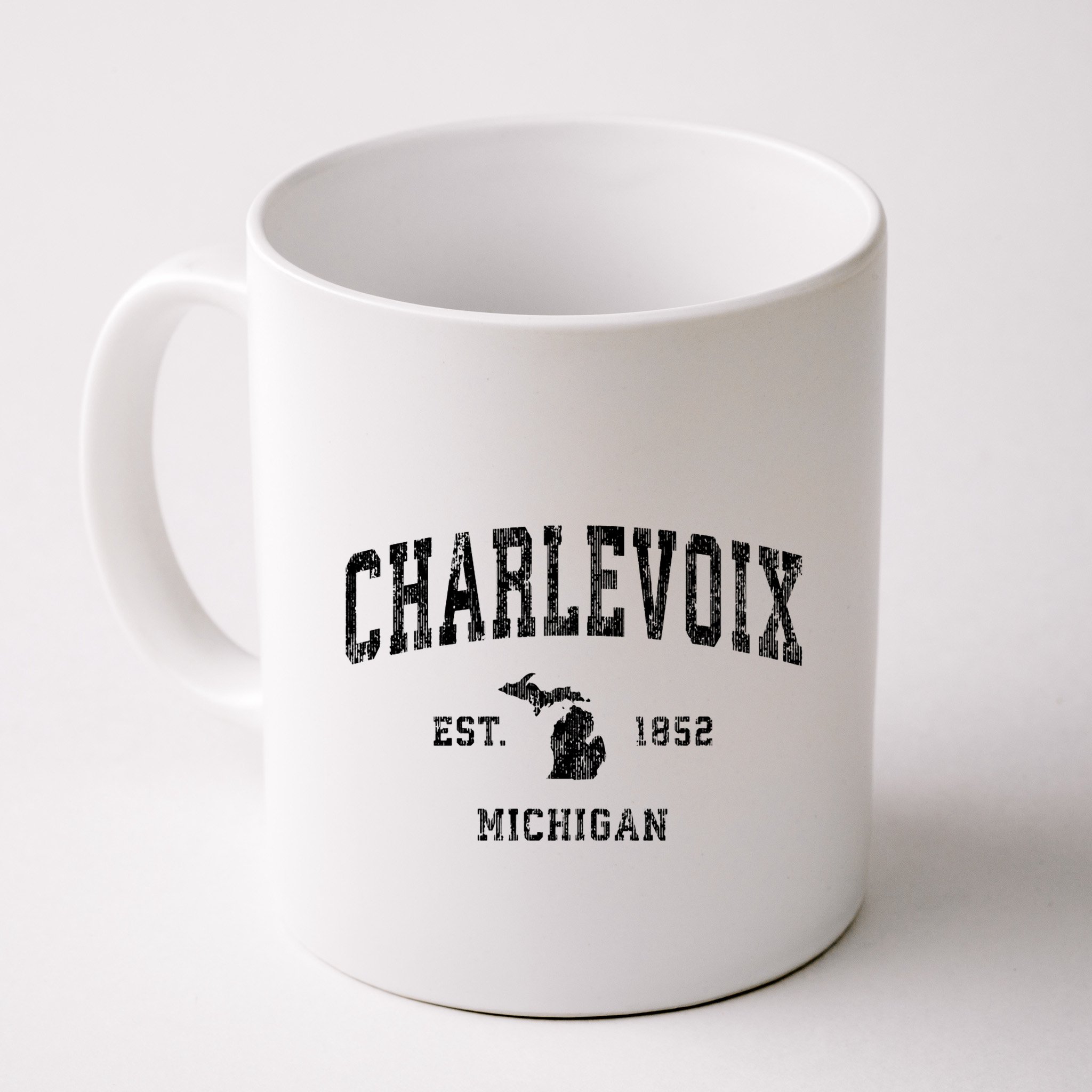 Charlevoix Michigan Mi Vintage Athletic Sports Design Sweatshirt Mug