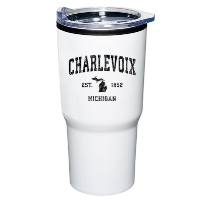 Charlevoix Michigan Mi Vintage Athletic Sports Design Sweatshirt Tumbler