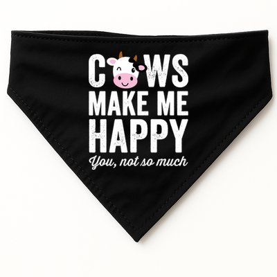 Cows Make Me Happy You Not So Much Hoodie - Farmer Cows USA-Made Doggie Bandana