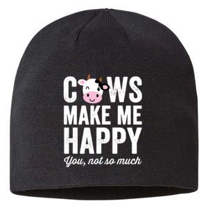 Cows Make Me Happy You Not So Much Hoodie - Farmer Cows Sustainable Beanie