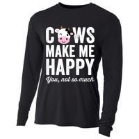 Cows Make Me Happy You Not So Much Hoodie - Farmer Cows Cooling Performance Long Sleeve Crew