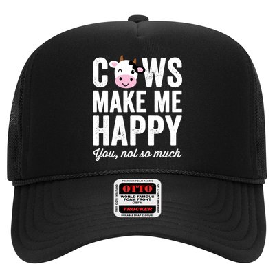 Cows Make Me Happy You Not So Much Hoodie - Farmer Cows Trucker Hat