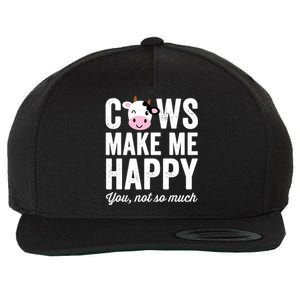 Cows Make Me Happy You Not So Much Hoodie - Farmer Cows Wool Snapback Cap