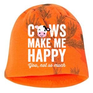 Cows Make Me Happy You Not So Much Hoodie - Farmer Cows Kati - Camo Knit Beanie