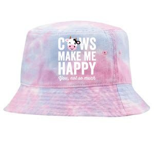 Cows Make Me Happy You Not So Much Hoodie - Farmer Cows Tie-Dyed Bucket Hat