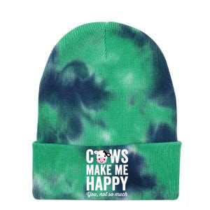 Cows Make Me Happy You Not So Much Hoodie - Farmer Cows Tie Dye 12in Knit Beanie